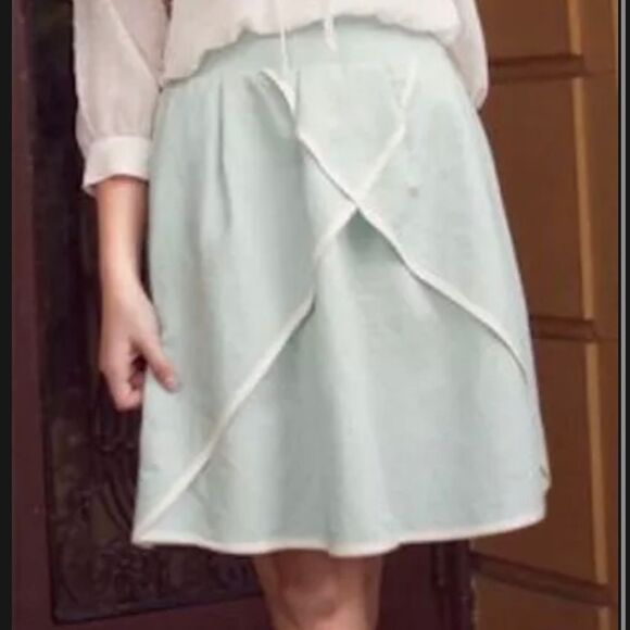 Unicorn Skirt Matilda Jane Sweet Tea Serendipity size L linen/cotton NWT - Picture 1 of 9